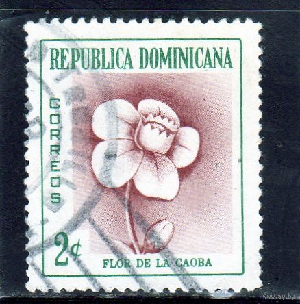 Доминикана.Ми-609. Цветы.Красное дерево-цветок.1957.