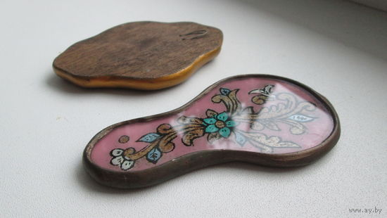 Зеркало карманное,ручная,старинная  работа ,из Перу.