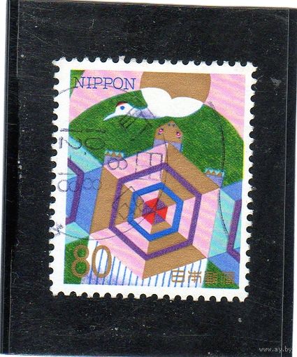 Япония.Ми-2367. Кран и черепаха. 1996.