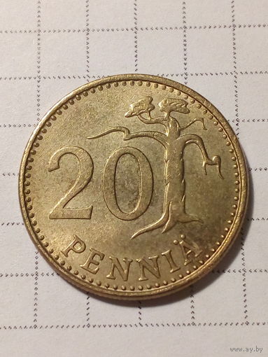 20 пенни Финляндия 1983 К. год
