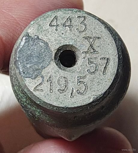 Кварцевый резонатор 443 - 219,5. 1957 год. Радиолампа. Радио лампа кварц кГц МГц
