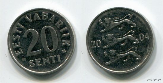 Эстония. 20 сентов (2004, XF)