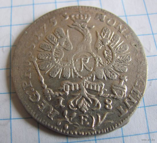 18 грошей орт 1752 Е Пруссия Кёнигсберг