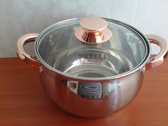 Кастрюля со Стеклянной Крышкой - 3 литра.