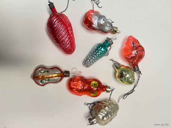 Новогодние, ёлочные игрушки, . Лот 4. С рубля.