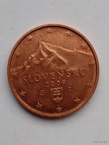 Словакия 1 евроцент 2009 г.(2)