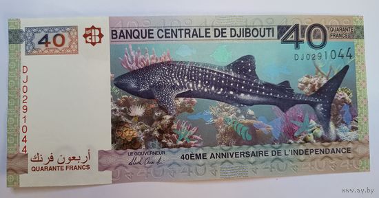 Джибути 40 франков юбилей UNC