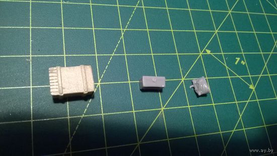 Модель амуниции 1/72 ящик, ящик ЗИП, сумка с вещами