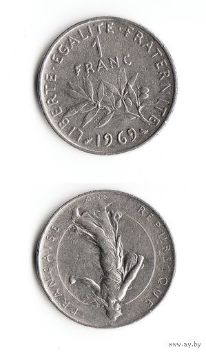 1 франк Франция 1969 год