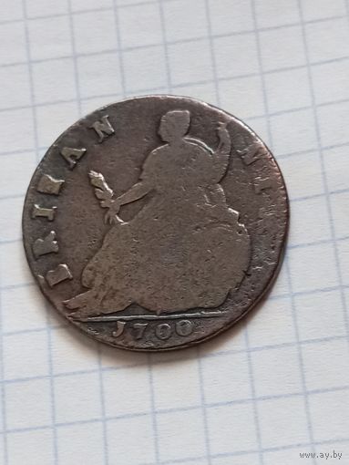 1/2 пенни 1700 года!