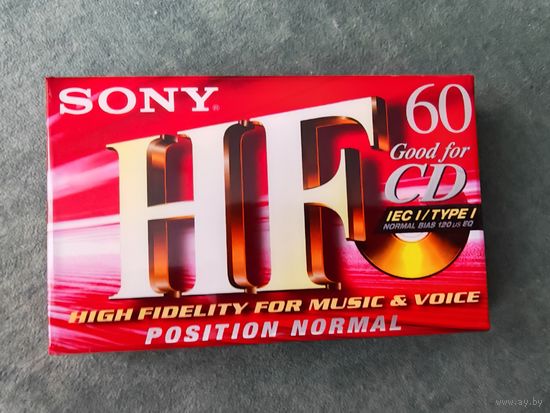 Запечатанная кассета Sony HF-60 (type I)