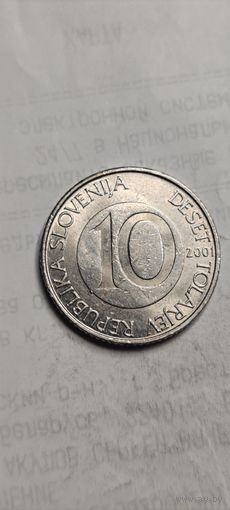 Словения 10 толаров 2001