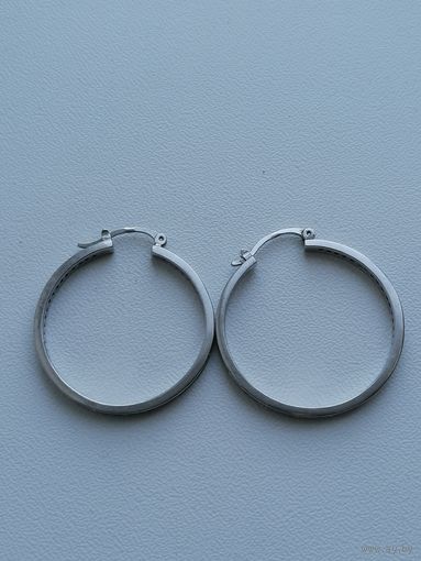 Серьги, кольца, серебро 925 пр