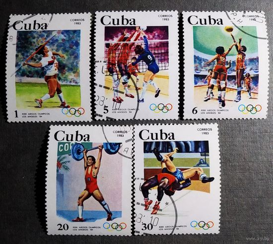 Марки Куба 1983 год Олимпийские игры