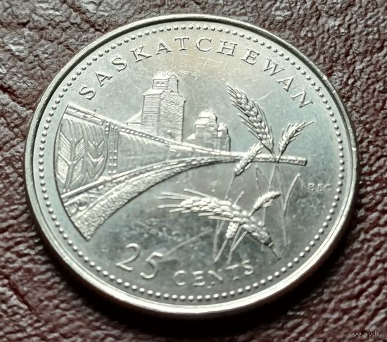 Канада 25 центов, 1992 Саскачеван    ( 1-7-6 )