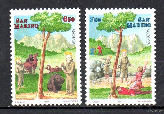 EUROPA. Сказки и легенды Сан-Марино 1997 год серия из 2-х марок