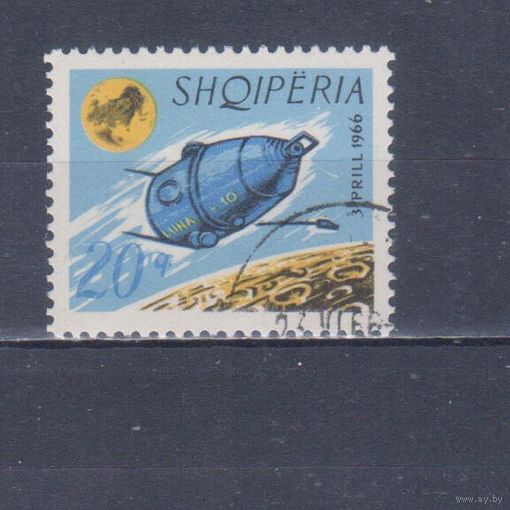 [476] Албания 1966. Космос СССР. Станция Луна-10. Гашеная марка. 1