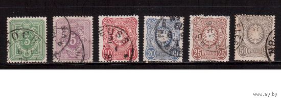 Германия(Рейх)-1875,(Мих.31-39) гаш.  , Стандарт, Герб(полная серия)