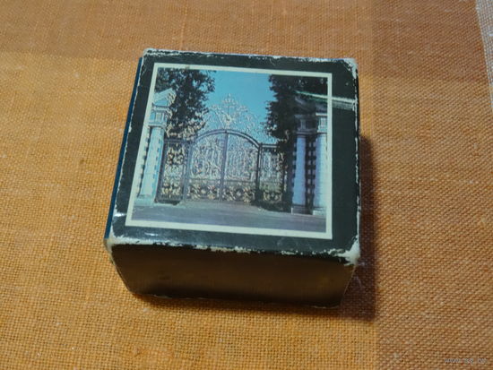 Набор мини-открыток "гармошка", Петродворец, Пушкин,Павловск, 1975 год, 4,5 *4,5 см