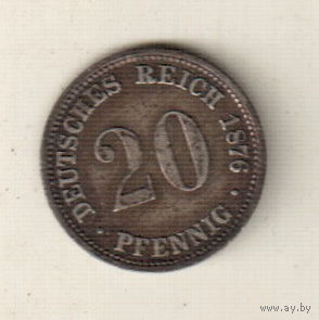 Германия 20 пфенниг 1876 А