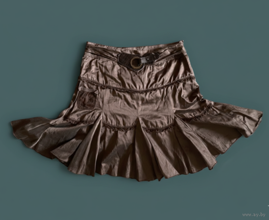 Винтажная юбка от Patrice Breal, шелк, хлопок, XL