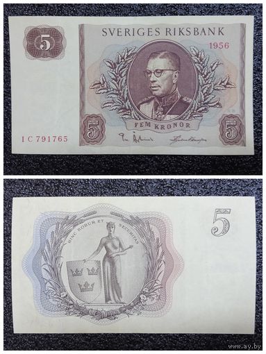 5 крон Швеция 1956 г.