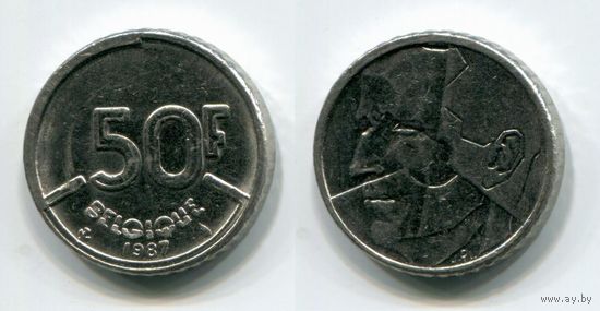 Бельгия. 50 франков (1987, BELGIQUE, XF)