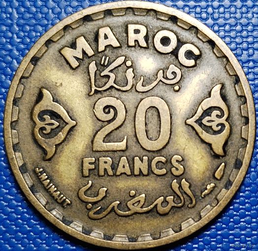 Марокко 20 франков 1952 г.