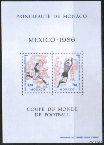 МОН. М. БЛОК 33. 1986. Кубок мира. Футбол. Мехико. 1986.