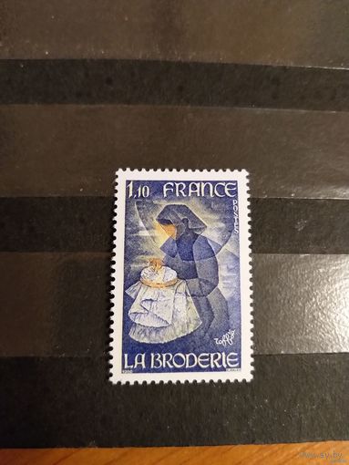 1980 Франция вышивка искусство культура чистая клей MNH** выпускалась одиночкой (2-14)
