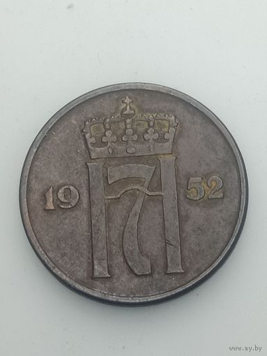 Норвегия 5 эре 1952 года .