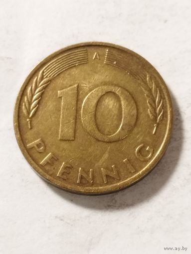 Германия 10 пфенинг 1990 А