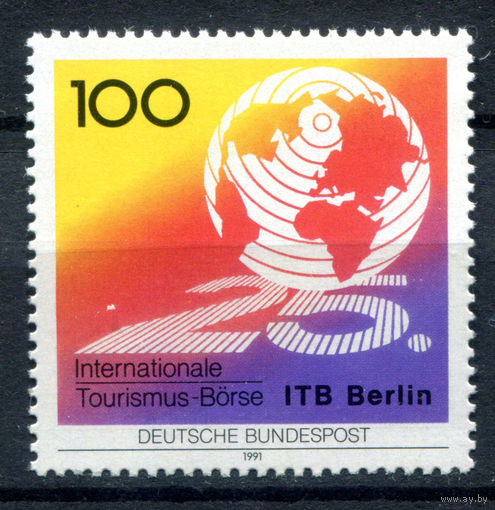 Германия - 1991г. - Международная туристическая биржа - полная серия, MNH с отпечатком [Mi 1495] - 1 марка