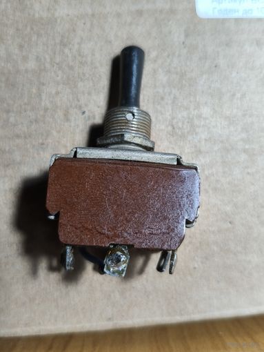Переключатель, Тумблер П2Т-3, два положения фиксации, одно нажимное