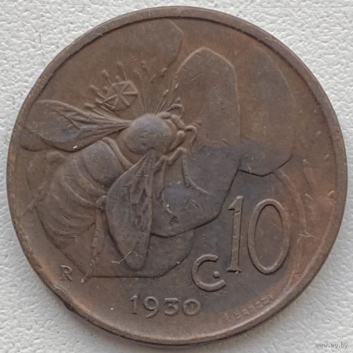 Италия 10 чентезимо 1930 г.