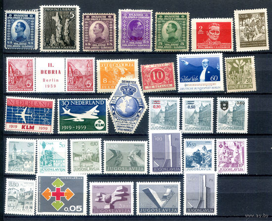 Марки разных стран 2 - 30 марок - MNH, MLH, MH. #O-W-84-B-2