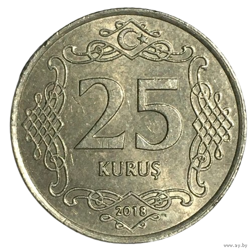 Турция 25 курушей, 2018