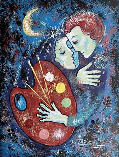 Панно на картоне акрил