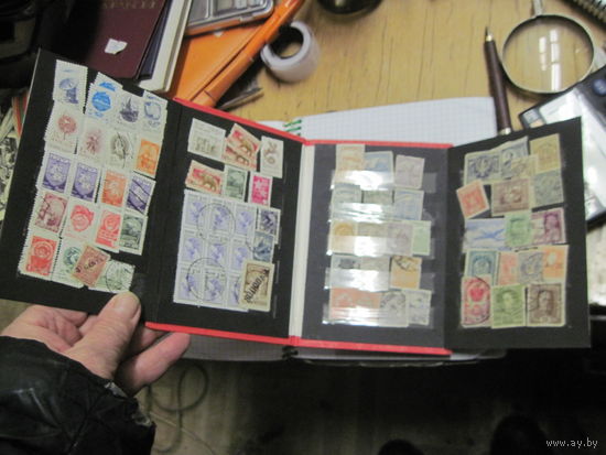 Кляссер с разными марками. Торги!