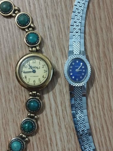 Часы СССР Чайка и Вымпел механика с браслетом, 17 и 15 камней