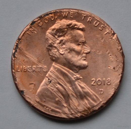 США, 1 цент 2018 г. D