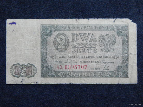 Польша 2 злотых 1948г.