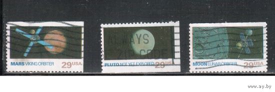 США-1991, (Мих.2189-), гаш. ,Планеты солнечной системы, 3 марки