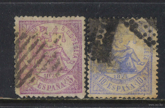 Испания Респ 1874 Аллегория Правосудие Стандарт #136-7
