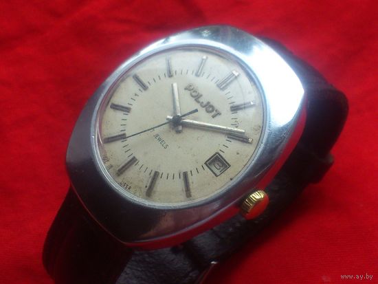 Часы ПОЛЕТ 2614 СЛИВА из СССР 1970-х в ДОСТОЙНОМ СОСТОЯНИИ