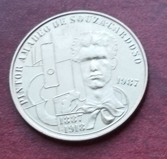Португалия 100 эскудо, 1987 100 лет со дня рождения Амадеу ди Соуза-Кардозу