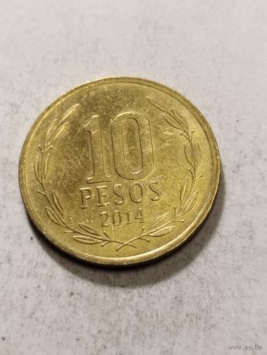 Чили 10 песо 2014