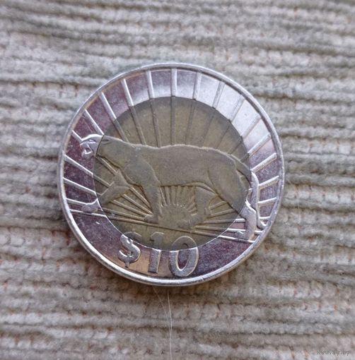 Werty71 Уругвай 10 песо 2011 Пума Биметалл