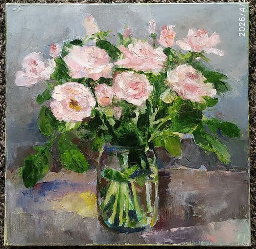 "Розочки", х/м.,40/40 см..