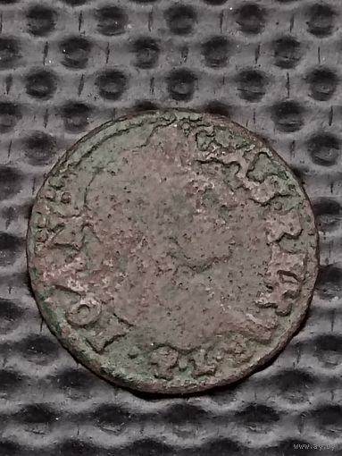 Солид (боратинка) 1661 г. польский герб, Ян II Казимир(3). Средняя голова, ночная цапля слева, отметка МД- "TLB",; без мц.